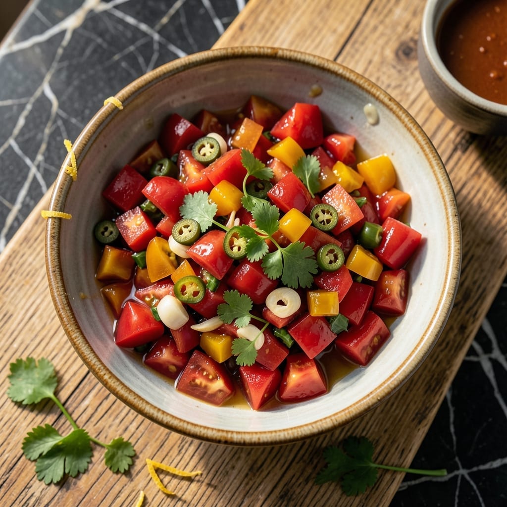 Salsa Recipe Without Onions: Fresh Tomato and Pepper Blend