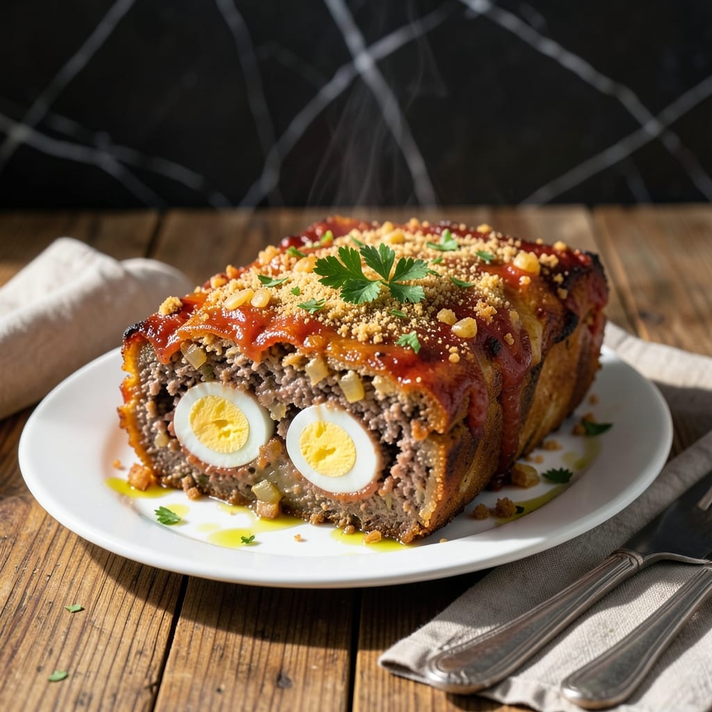Italian Meatloaf Recipe With Hard Boiled Eggs: Surprise Center in Every Slice Italian Meatloaf Recipe With Hard Boiled Eggs: Surprise Center in Every Slice