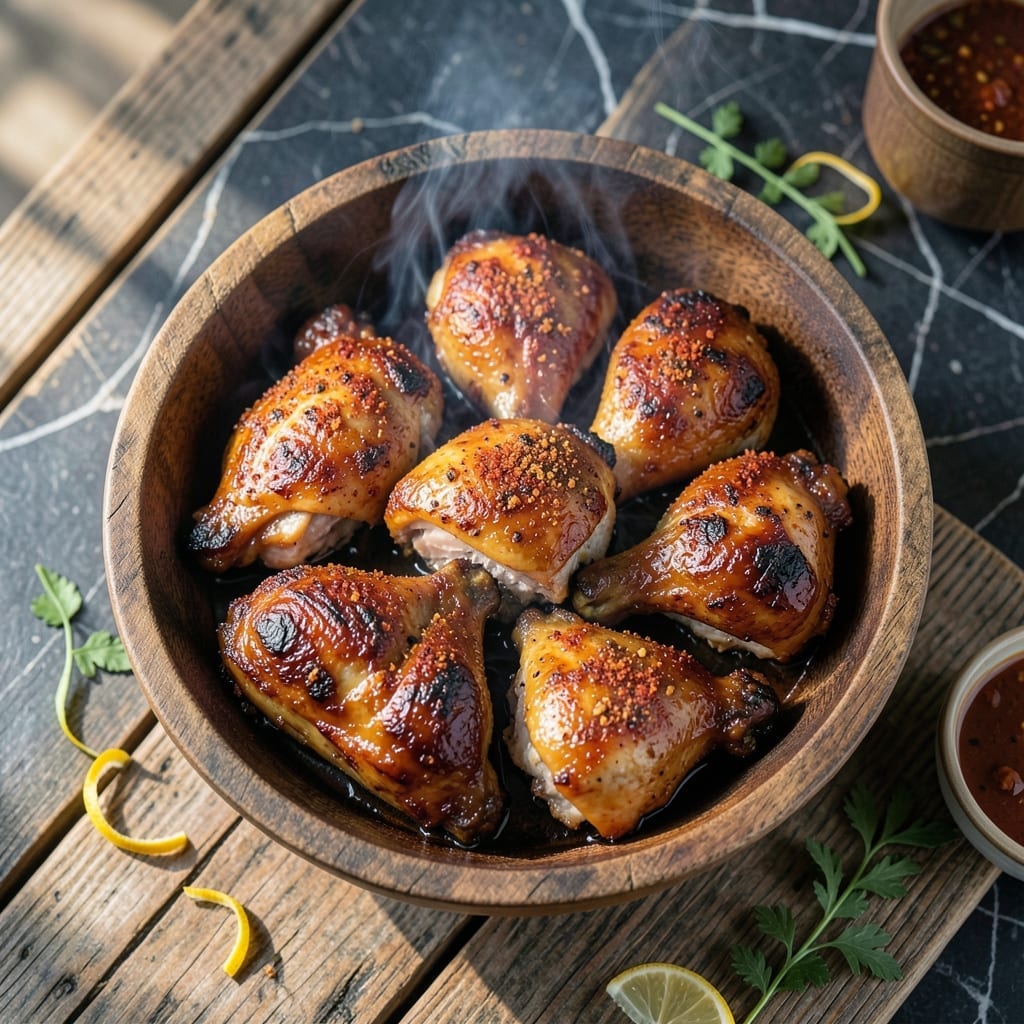 Barbecued Chicken Recipe: Saucy Grill-Marked Crowd Pleaser