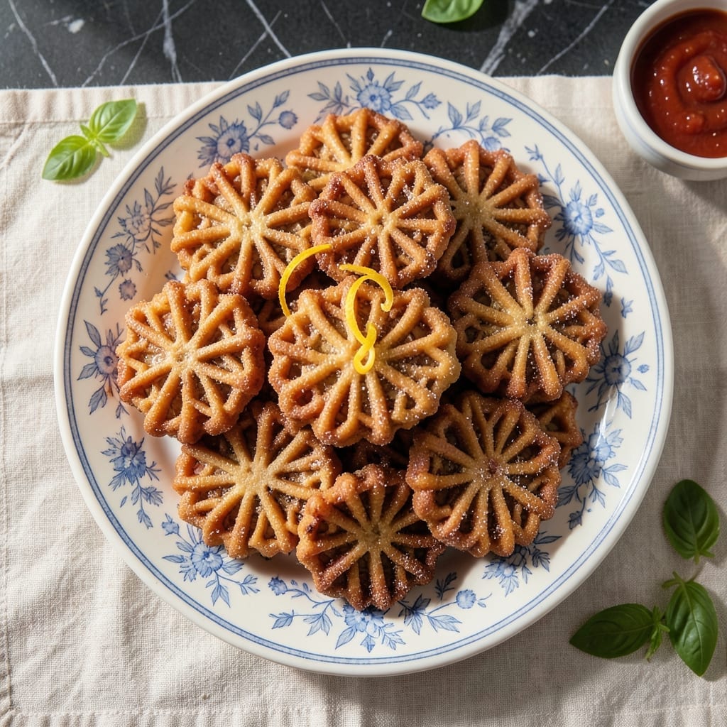 Pizzelle Recipe With Butter: Crispy Wafer Cookies With Vanilla Kiss
