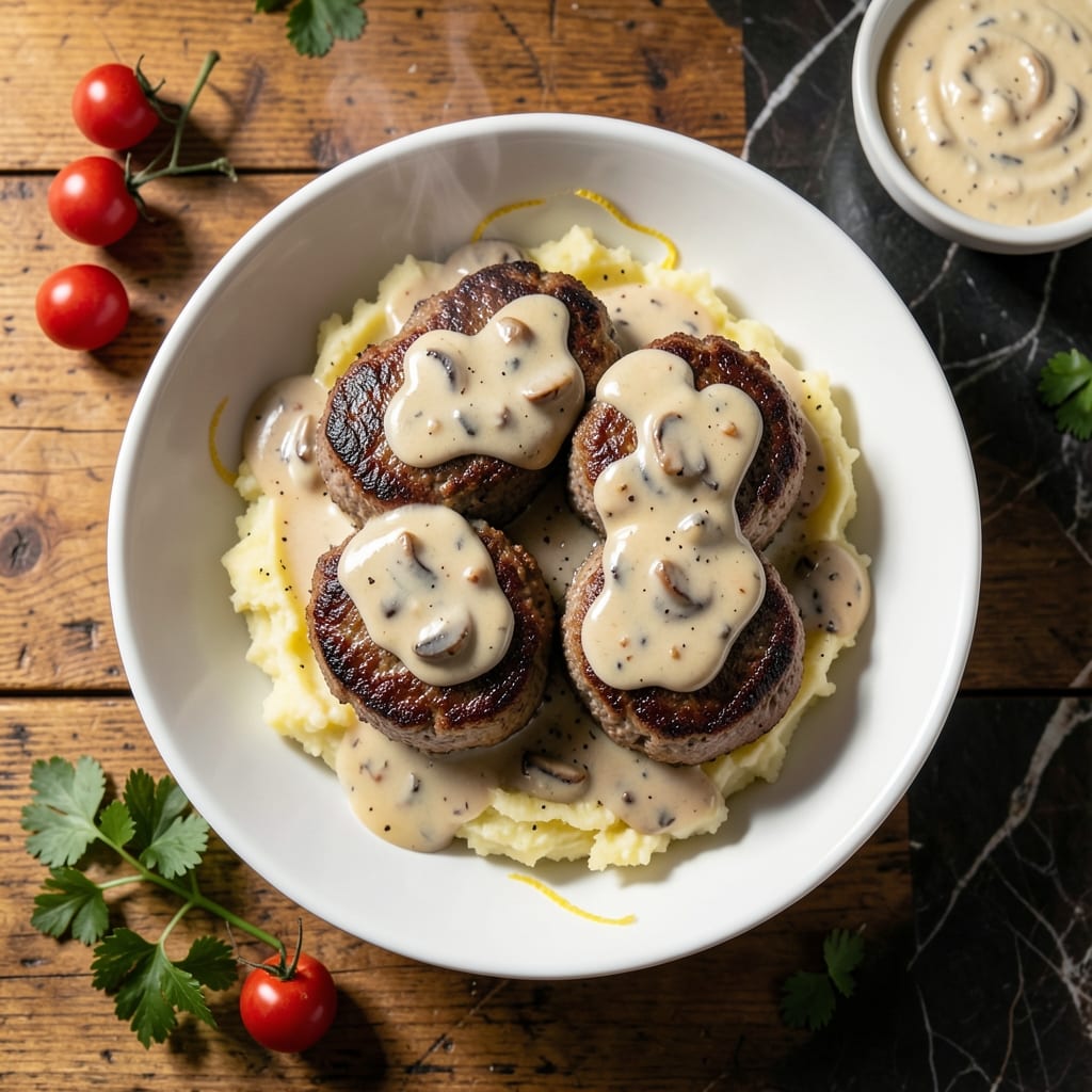 Salisbury Steak Recipe With Cream of Mushroom Soup: Old-Fashioned Gravy-Smothered Comfort