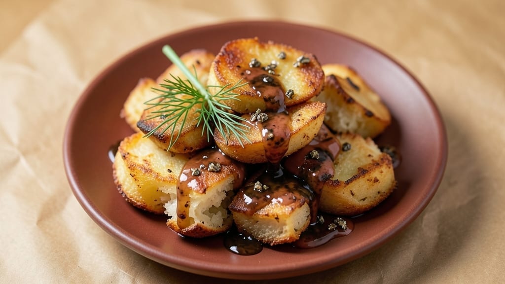 Crispy Smashed Potatoes with Anchovies