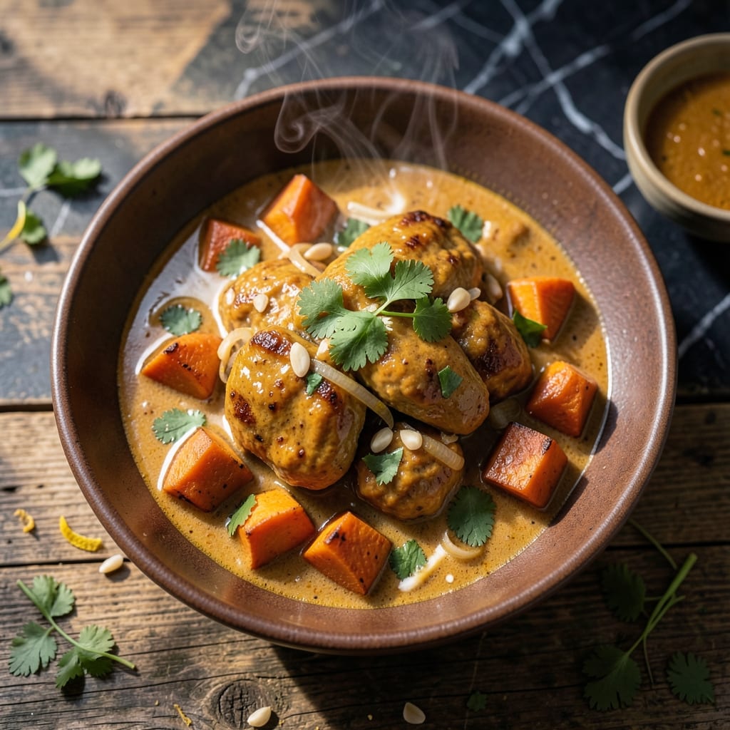 Recipe for Chicken Curry With Sweet Potatoes and Coconut Milk: Thai-Inspired Coconut Creaminess