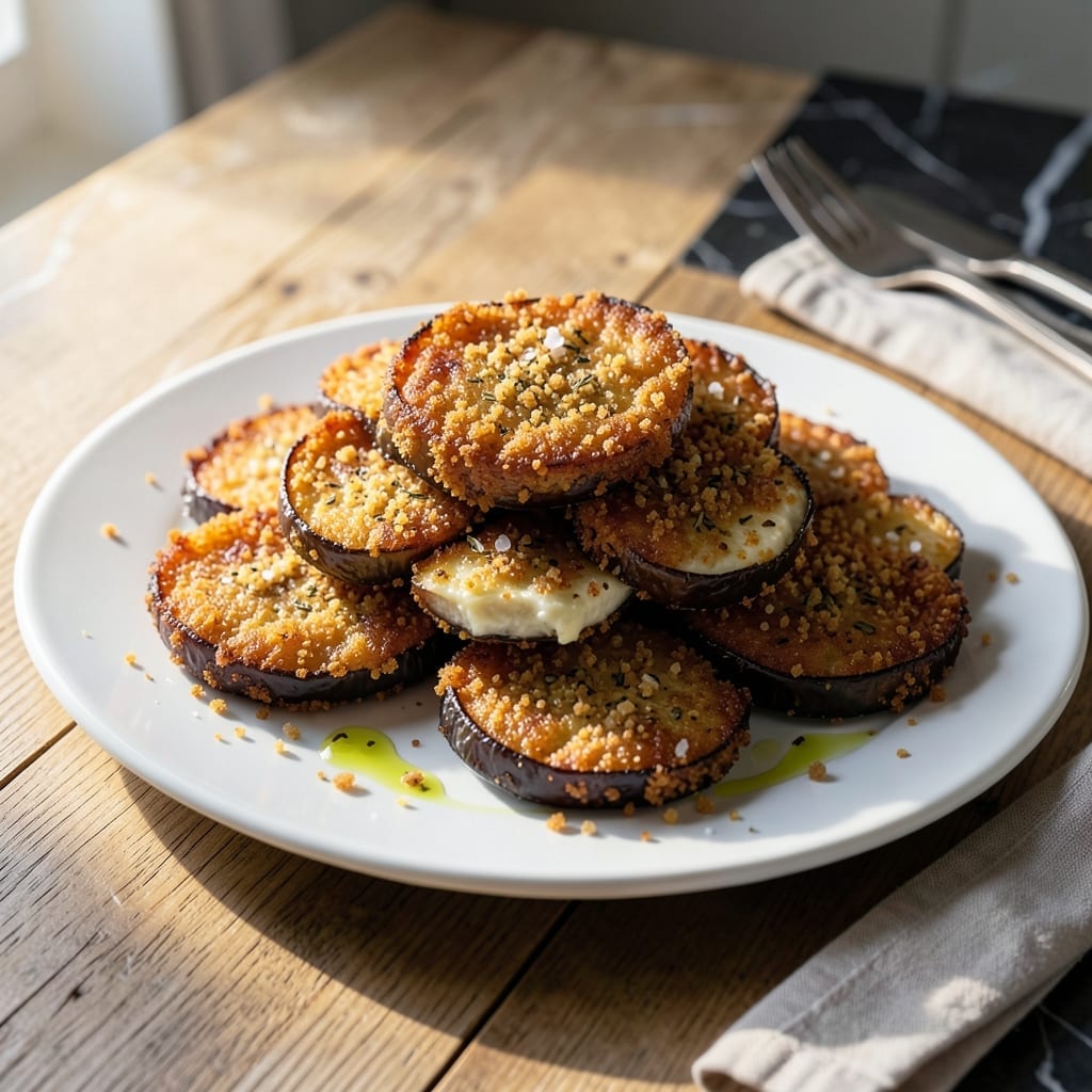 Recipe for Fried Eggplant Slices: Crispy Coating With Pantry Staples Recipe for Fried Eggplant Slices: Crispy Coating With Pantry Staples