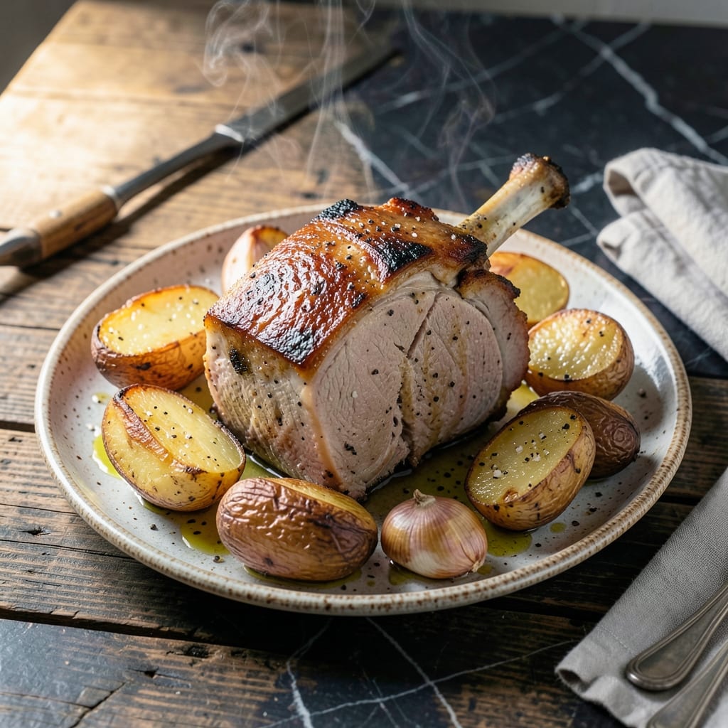 Easy Bone In Pork Roast Recipe With Potatoes: Fall-Off-The-Bone One-Pan Meal