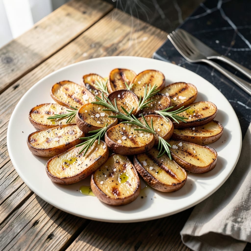 Pan Grilled Potatoes Recipe: Crispy Golden Slices with Herb Infusion
