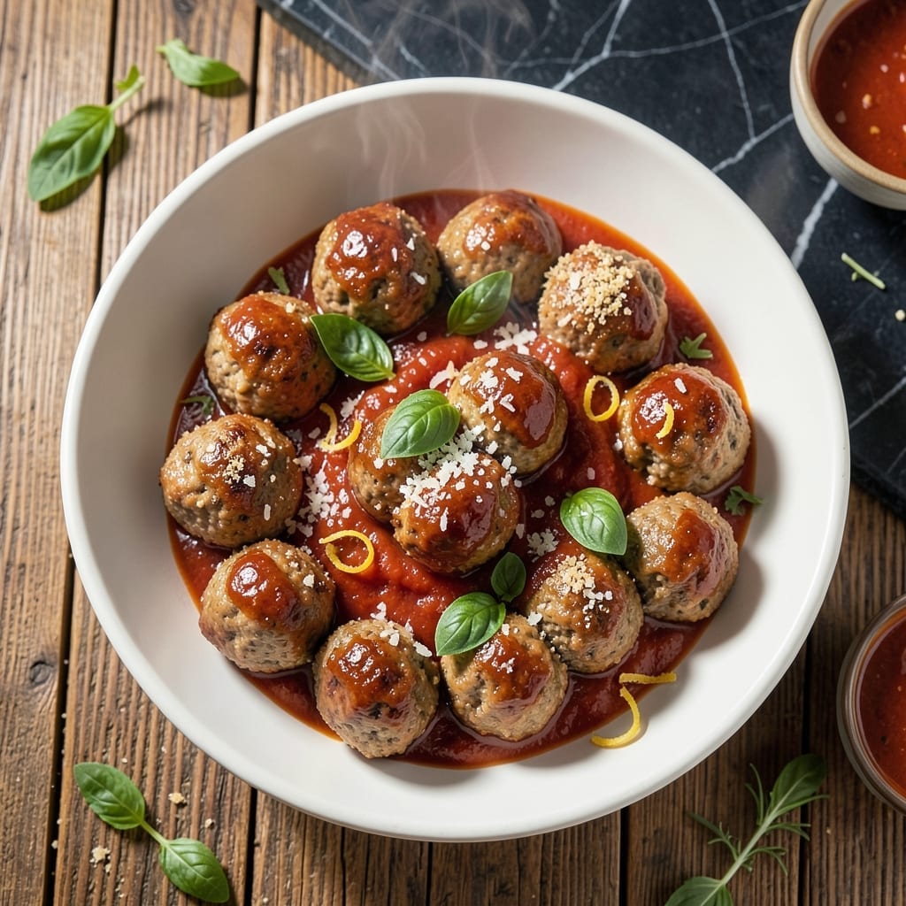 Recipe For Pork And Veal Meatballs: Italian Herb-Infused Tenderness