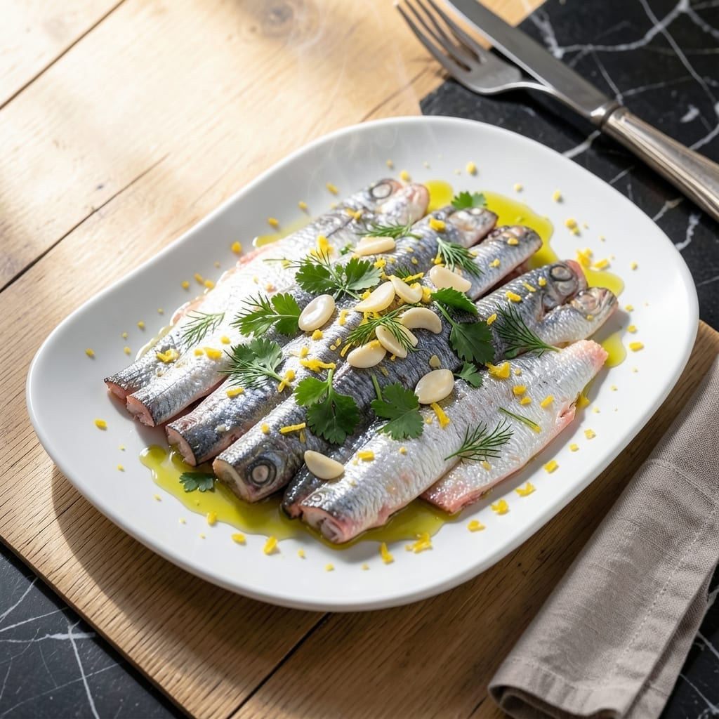 Fresh Anchovies Recipe: Mediterranean Briny Delight in Garlic and Herbs