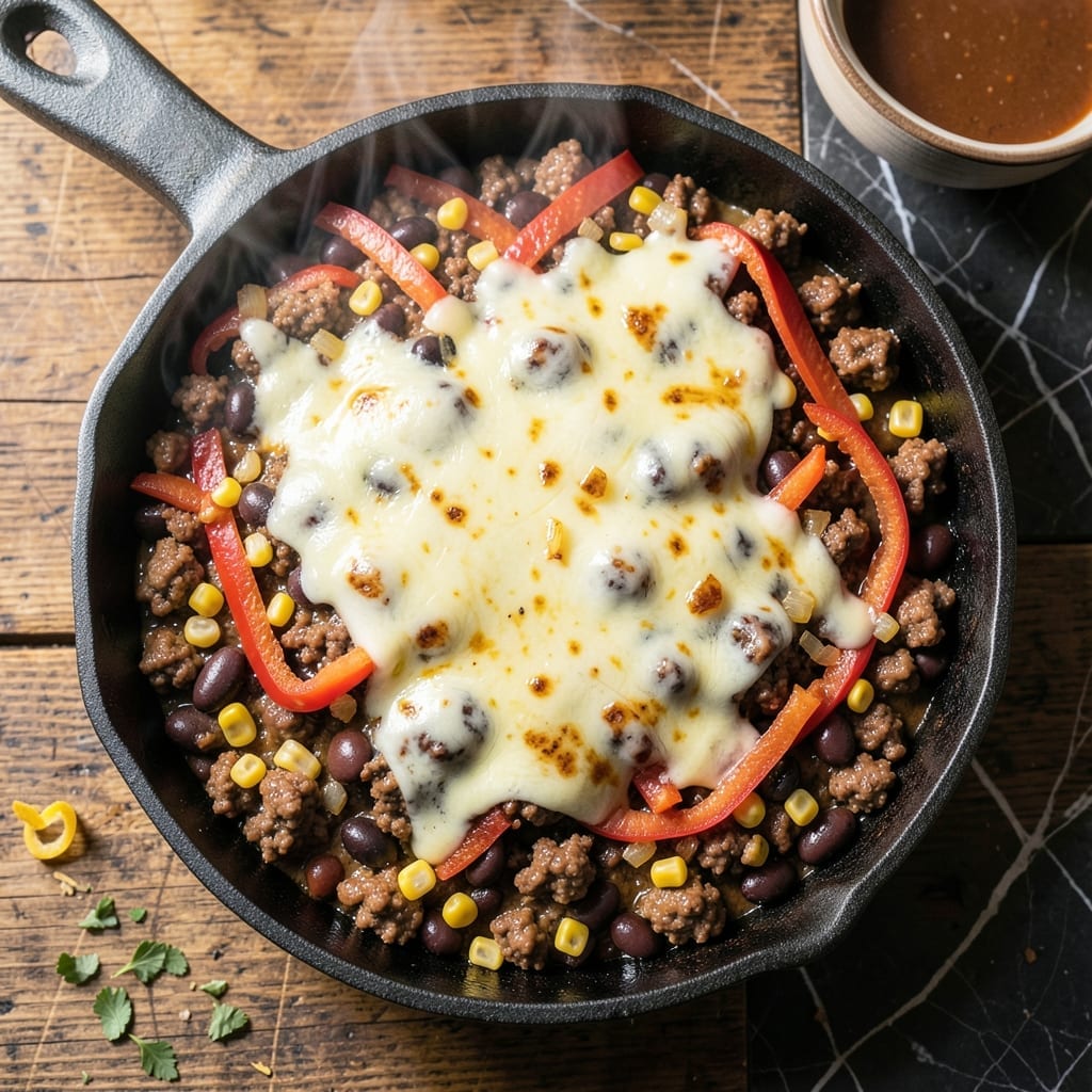 Cowboy Casserole Recipe With Ground Beef: Southwestern Cheesy Bake