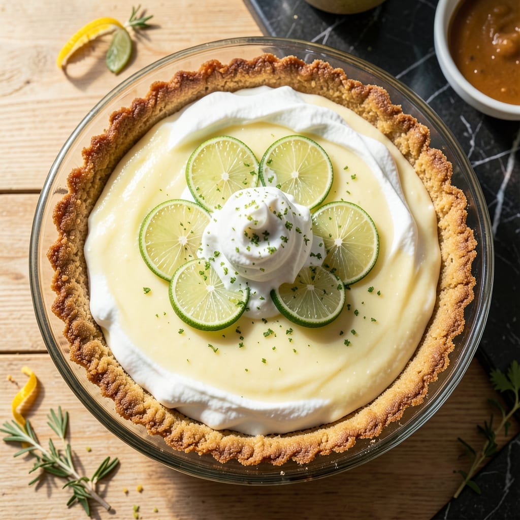 Key Lime Pie Recipe Without Sweetened Condensed Milk: Zesty Citrus Custard With Whipped Cream