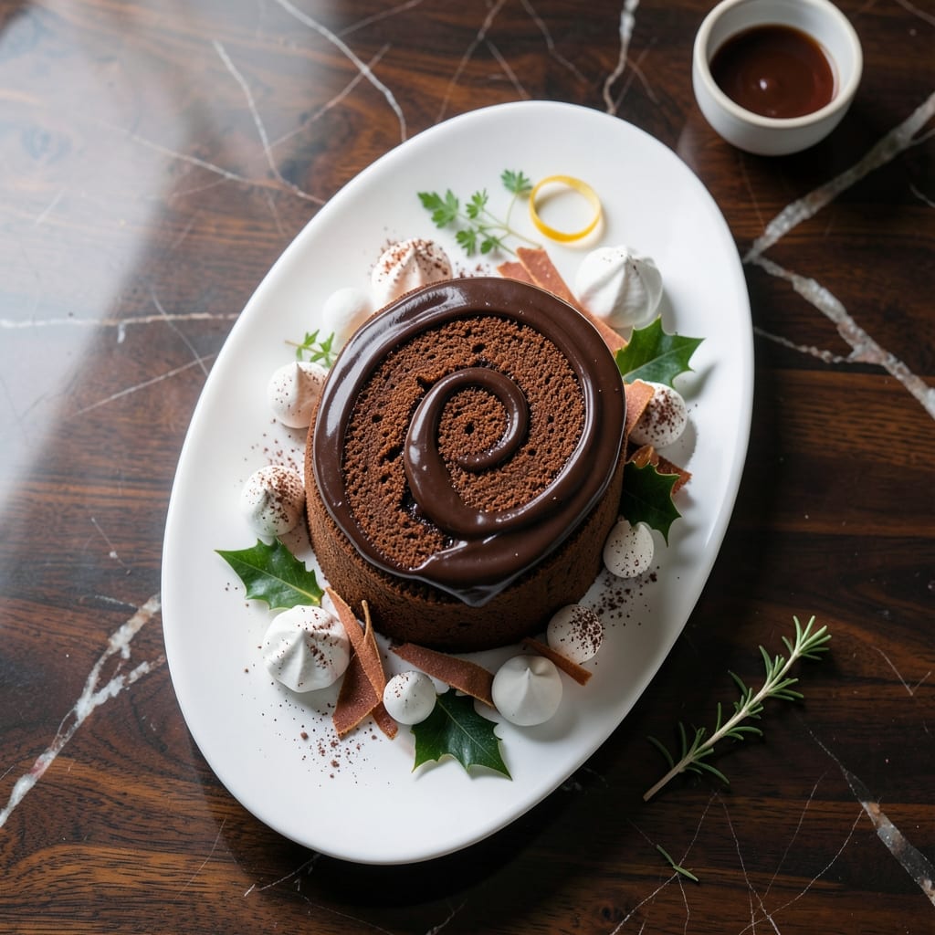 Gluten Free Buche DE Noel Recipe: Chocolate Yule Log With Meringue Mushrooms