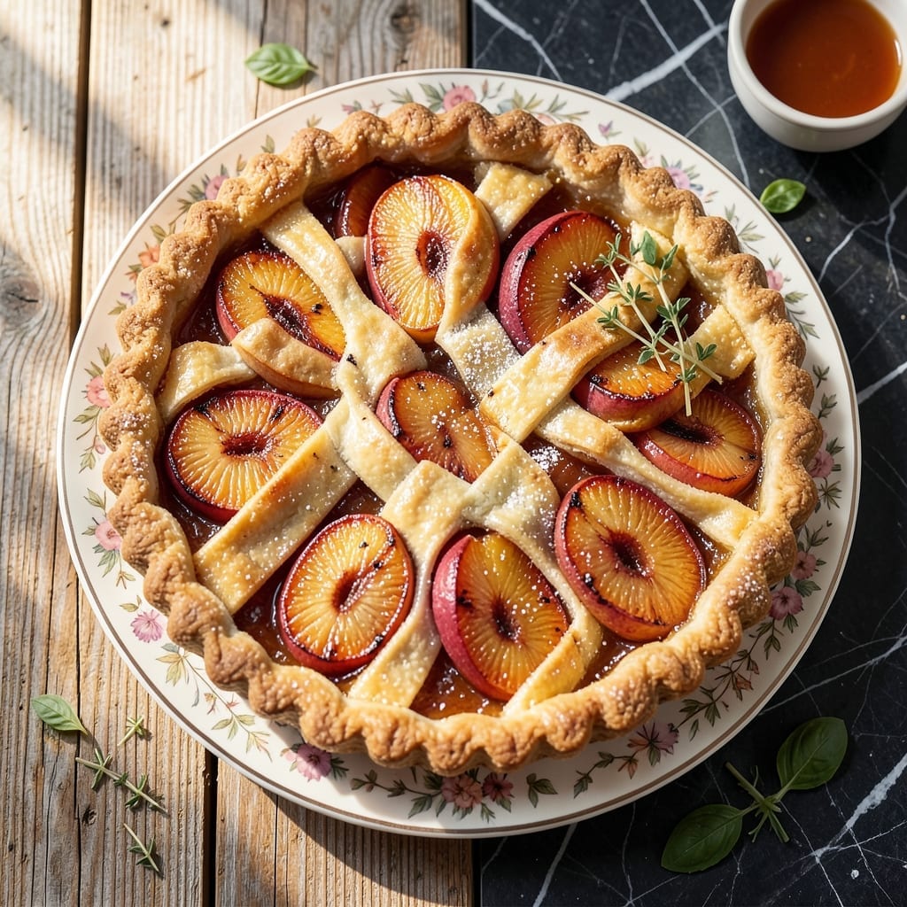 Grilled Peach Pie Recipe: Summer Sweetness in Buttery Crust