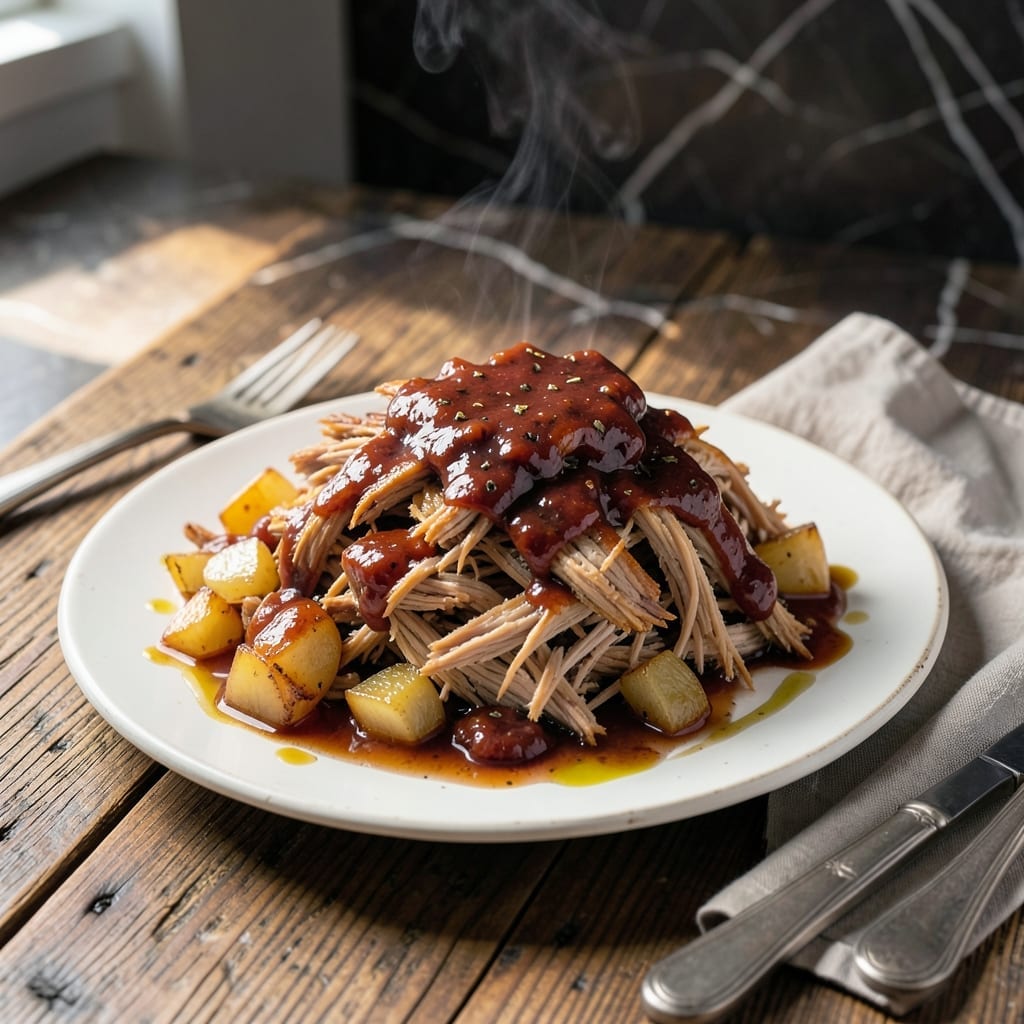 Pulled Chicken Recipe Slow Cooker BBQ Sauce: Set-It-And-Forget-It Shredded Bliss