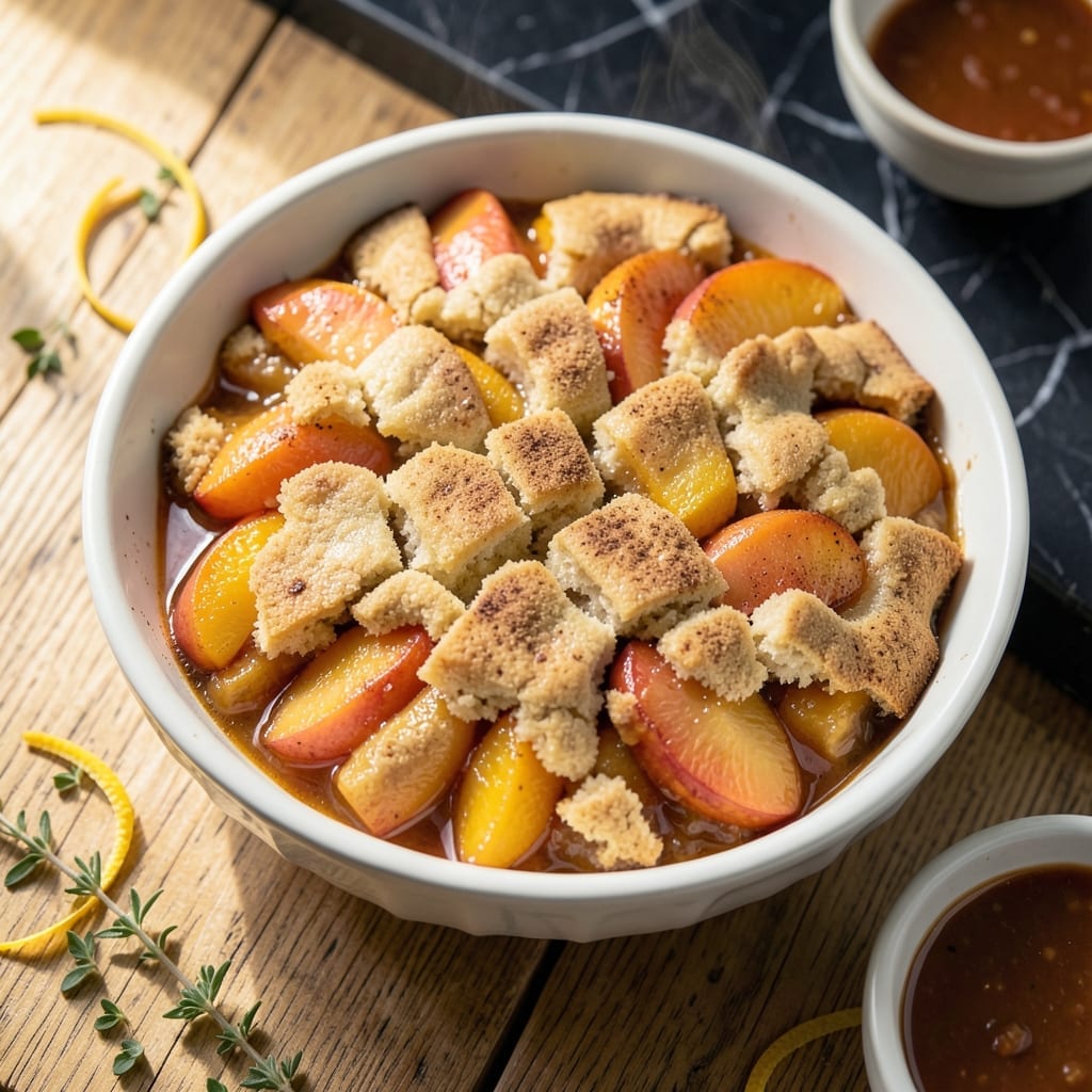 Peach Cobbler Recipe With Fresh Peaches: Buttery Crust Over Juicy Summer Fruit