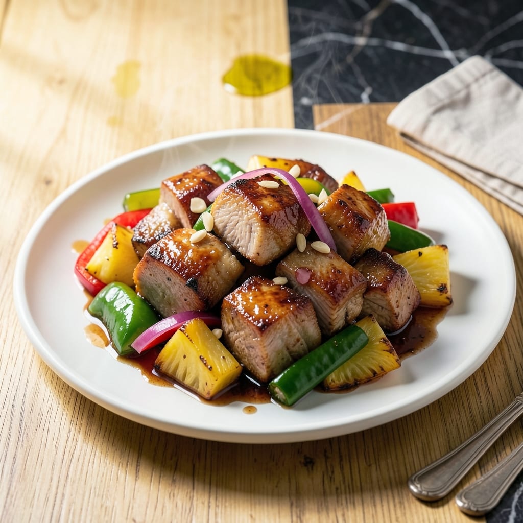 Pork Pineapple Peppers Recipe: Sweet and Spicy Skillet Sensation