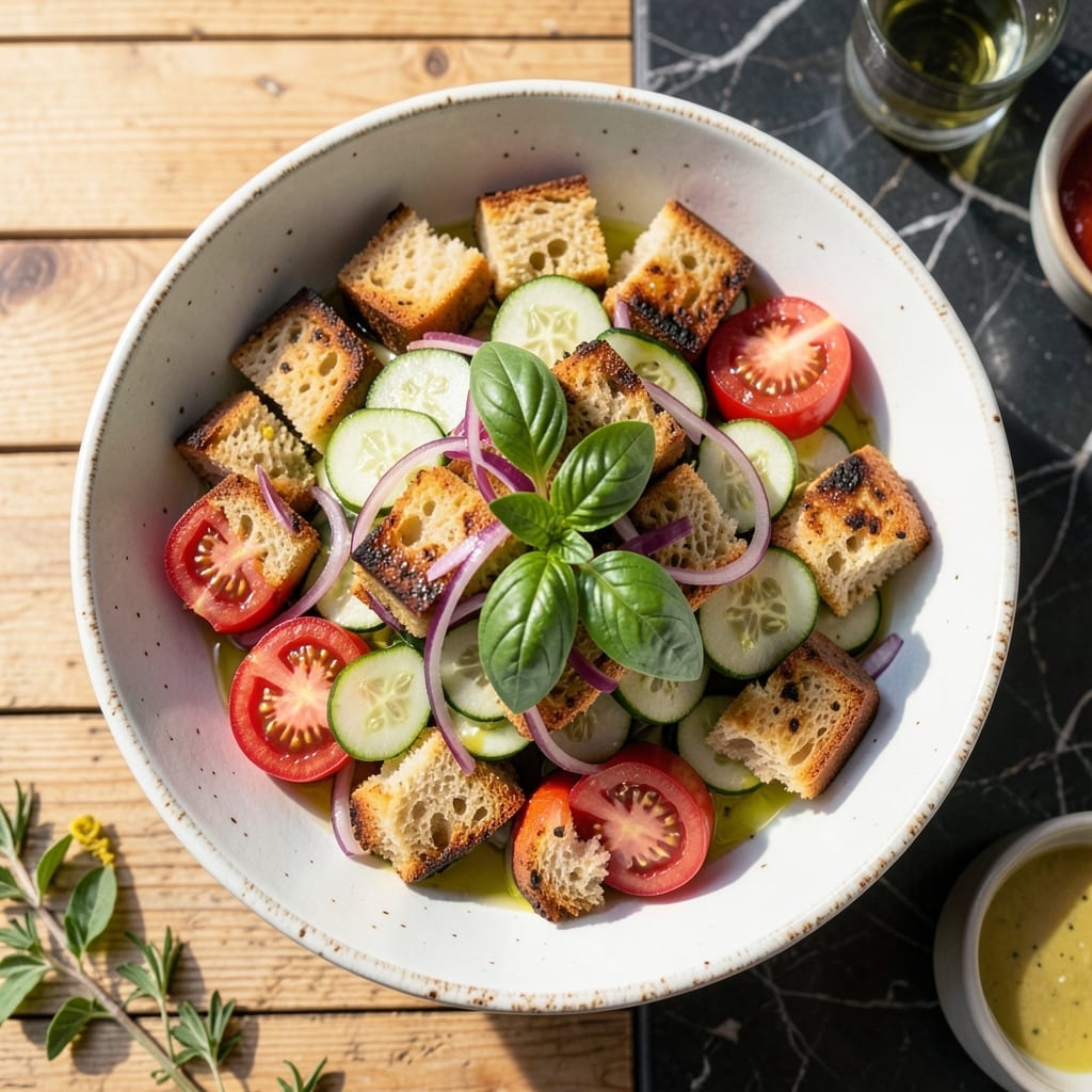 Grilled Panzanella Salad Recipe: Charred Bread and Garden Freshness
