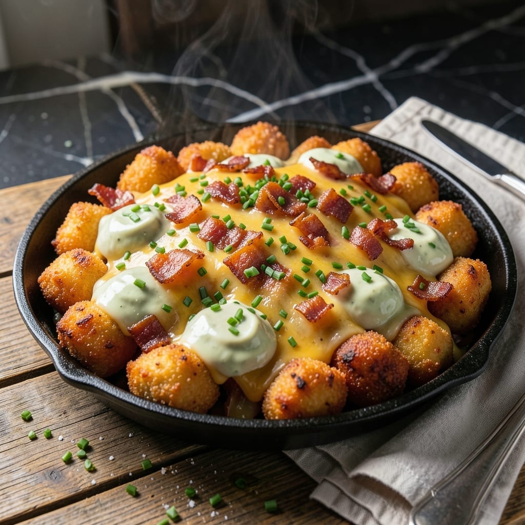 Cracker Barrel Loaded Tater Tots Recipe: Cheesy Bites With Bacon and Chives