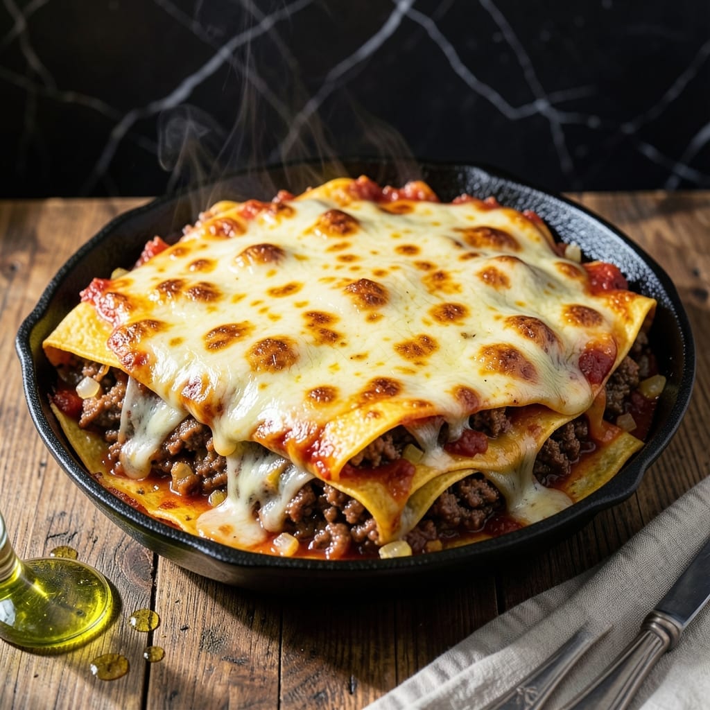 Enchilada Pie Recipe Beef: Layered Tex-Mex Comfort in a Skillet