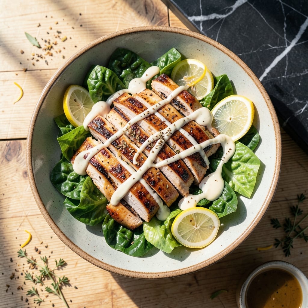Grilled Chicken Romaine Salad Recipe: Charred Protein Over Garden Freshness