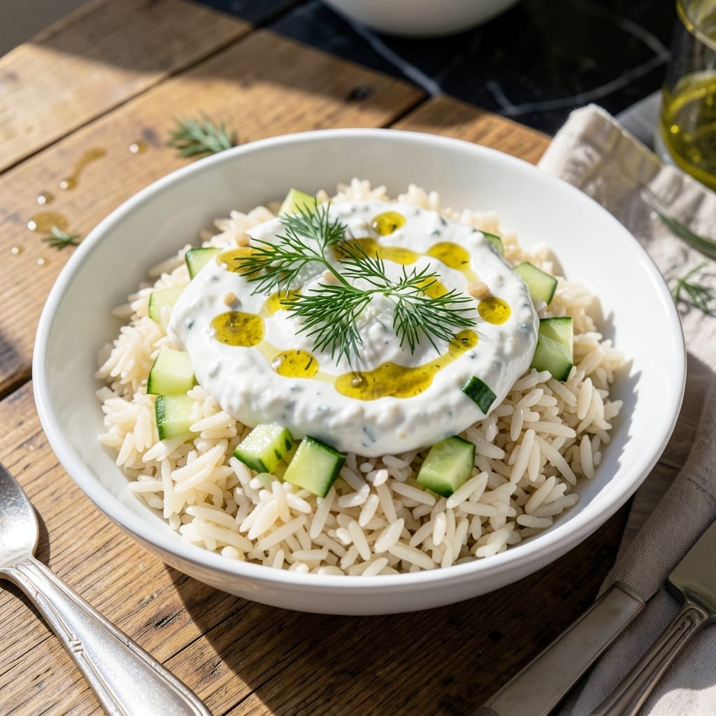 Tzatziki Rice Recipe: Mediterranean Herb-Infused Side Dish