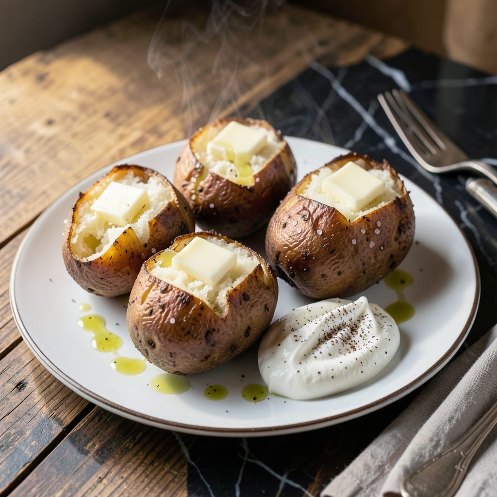Recipe Oven Baked Potatoes: Crispy Skin With Fluffy Centers