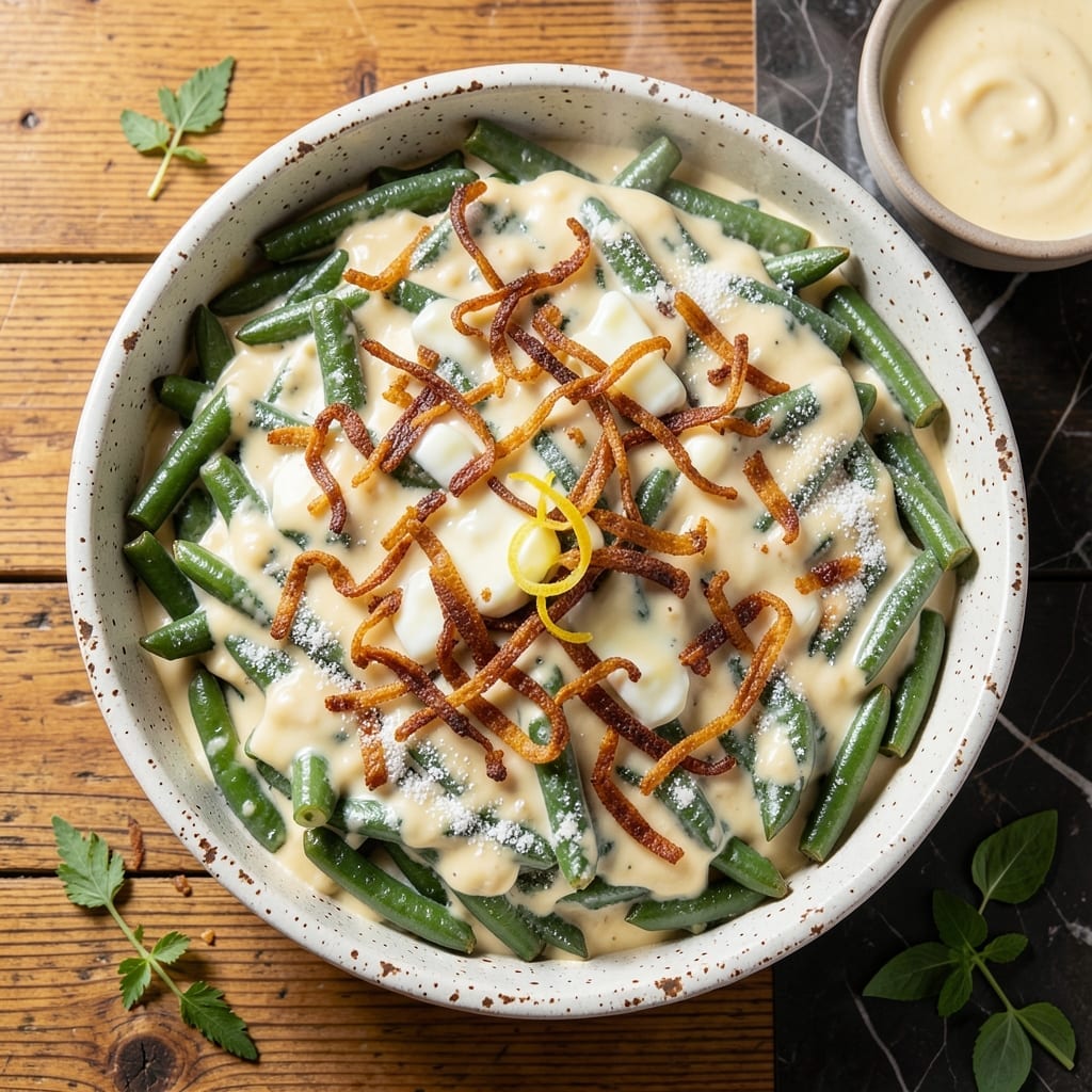 Green Bean Casserole Recipe Cream of Chicken: Classic Holiday Side With Crispy Onion Topping