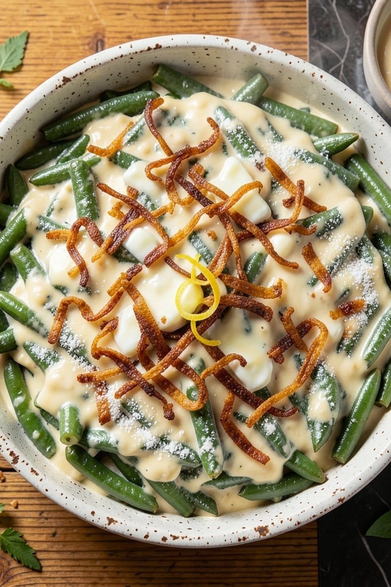 Green Bean Casserole Recipe Cream of Chicken: Classic Holiday Side With Crispy Onion Topping