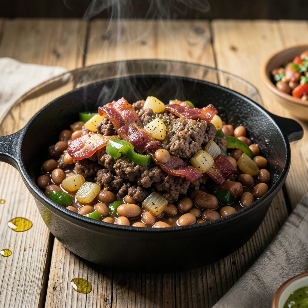 Old Fashioned Cowboy Beans Recipe With Hamburger: Smoky Campfire Flavor in One Pot