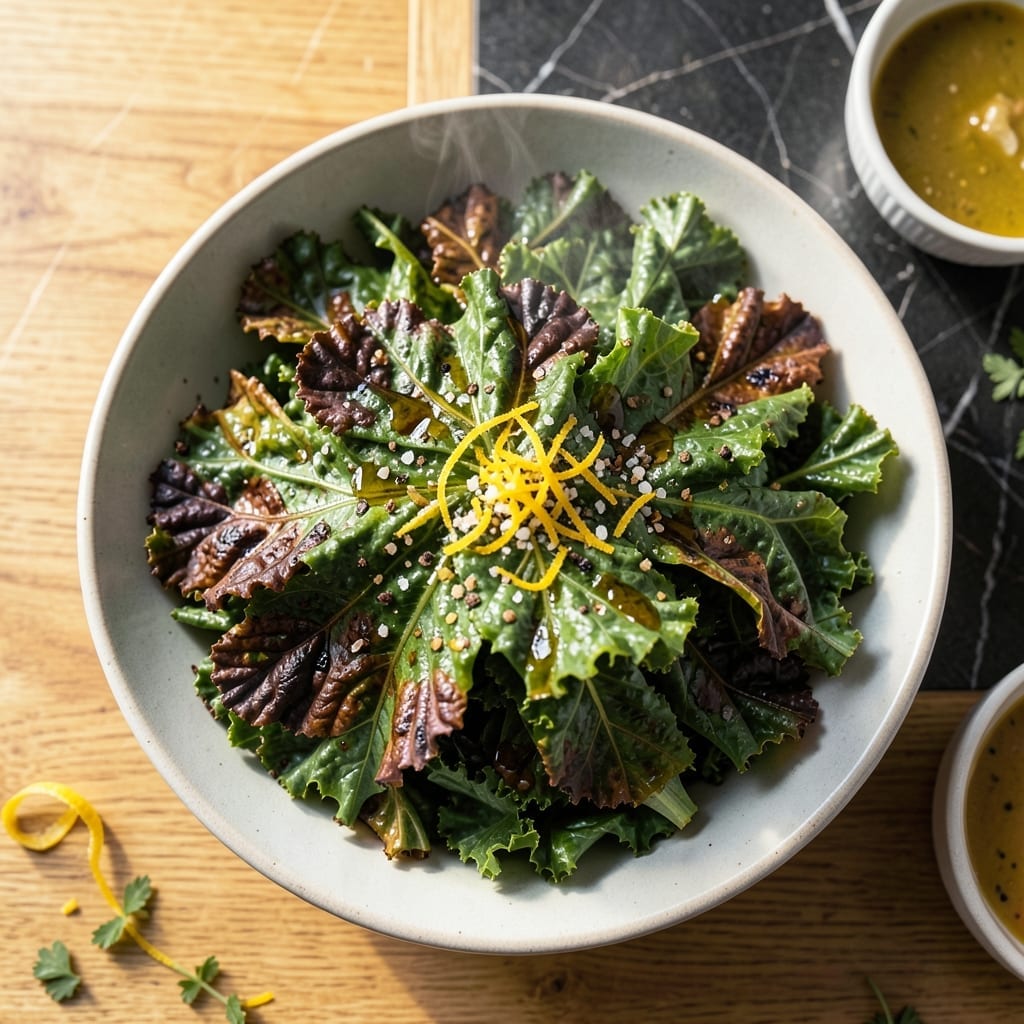 Grilled Kale Salad Recipe: Smoky Bites with Zesty Lemon Dressing