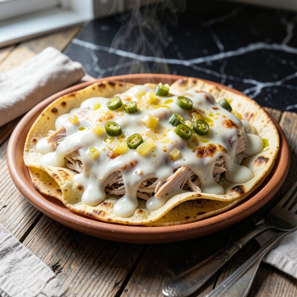 Chicken Enchilada Recipe White Sauce: Creamy Green Chile Smothered Delight