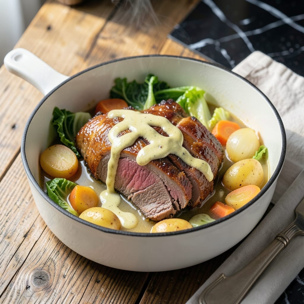 Corned Beef Recipe With Mustard Sauce: Zesty Tang with Slow-Cooked Tenderness