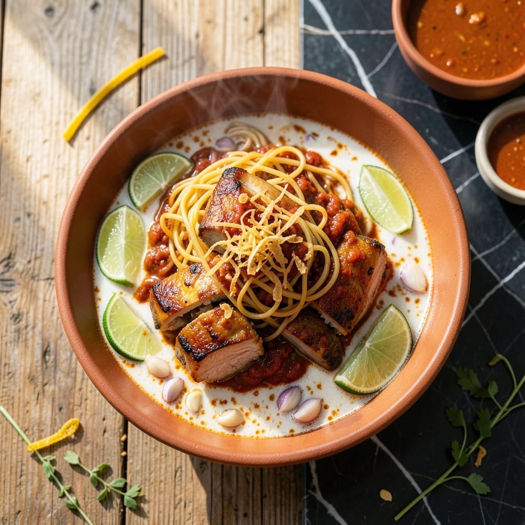 Khao Soi Recipe Red Curry Paste: Northern Thai Coconut Curry Noodles