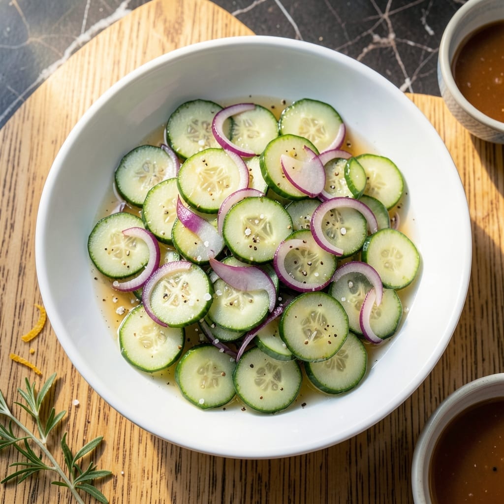 Cucumber Onion Vinegar Salad Recipe: Refreshing Crunch in Every Bite