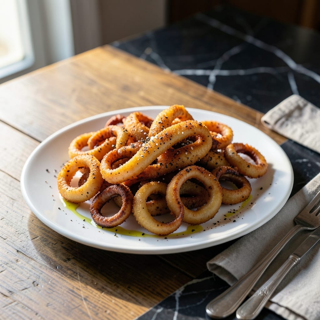 Fried Calamari Recipe Italian Style: Light and Crispy Golden Rings Fried Calamari Recipe Italian Style: Light and Crispy Golden Rings