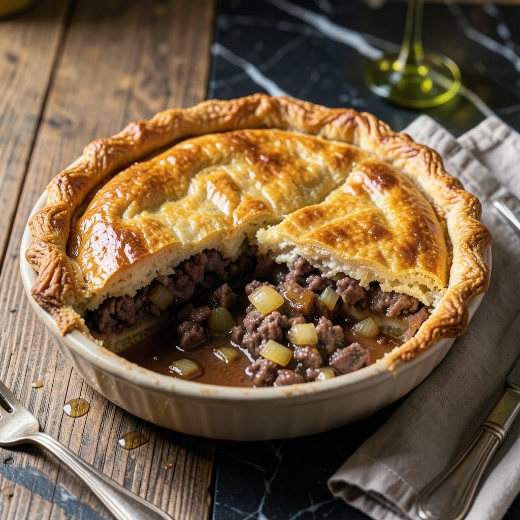 English Meat Pie Recipe Ground Beef: Flaky Crust With Savory Filling