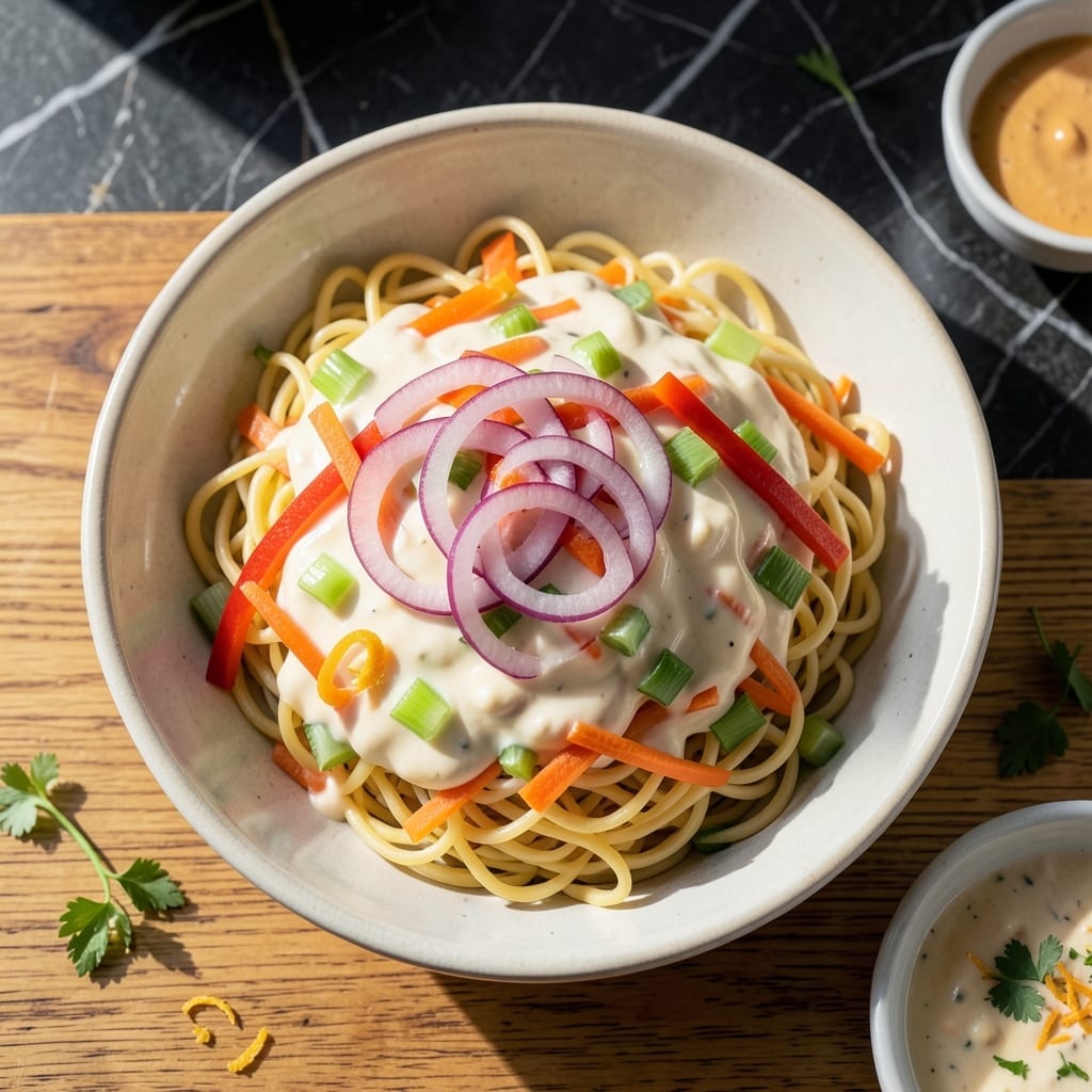 Noodle Salad Recipe Mayonnaise: Cold Creamy Crunch in a Bowl