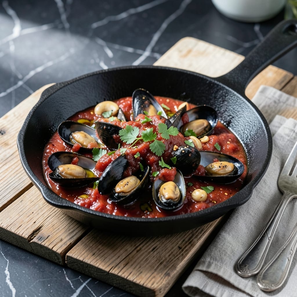 Recipe for Mussels in Marinara Sauce: Briny Seafood Simmered in Rich Tomato