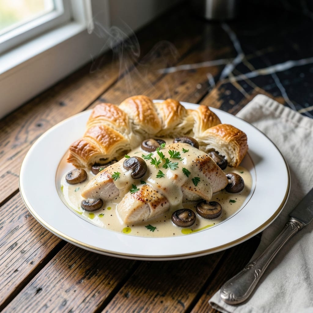 Campbell's Chicken a LA King Recipe: Creamy Puff Pastry Casserole