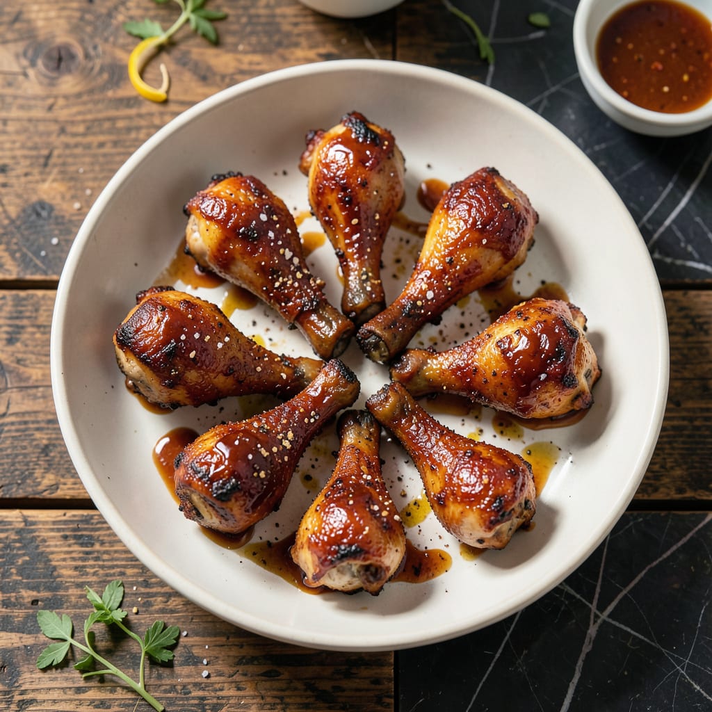 Visual representation of Air Fryer BBQ Chicken Legs Recipe: Crispy Skin and Smoky Sweetness