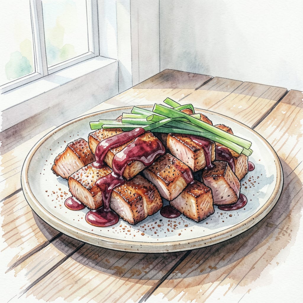 Air Fryer BBQ Pork Recipe: Tender and Crispy in Minutes illustration with key details