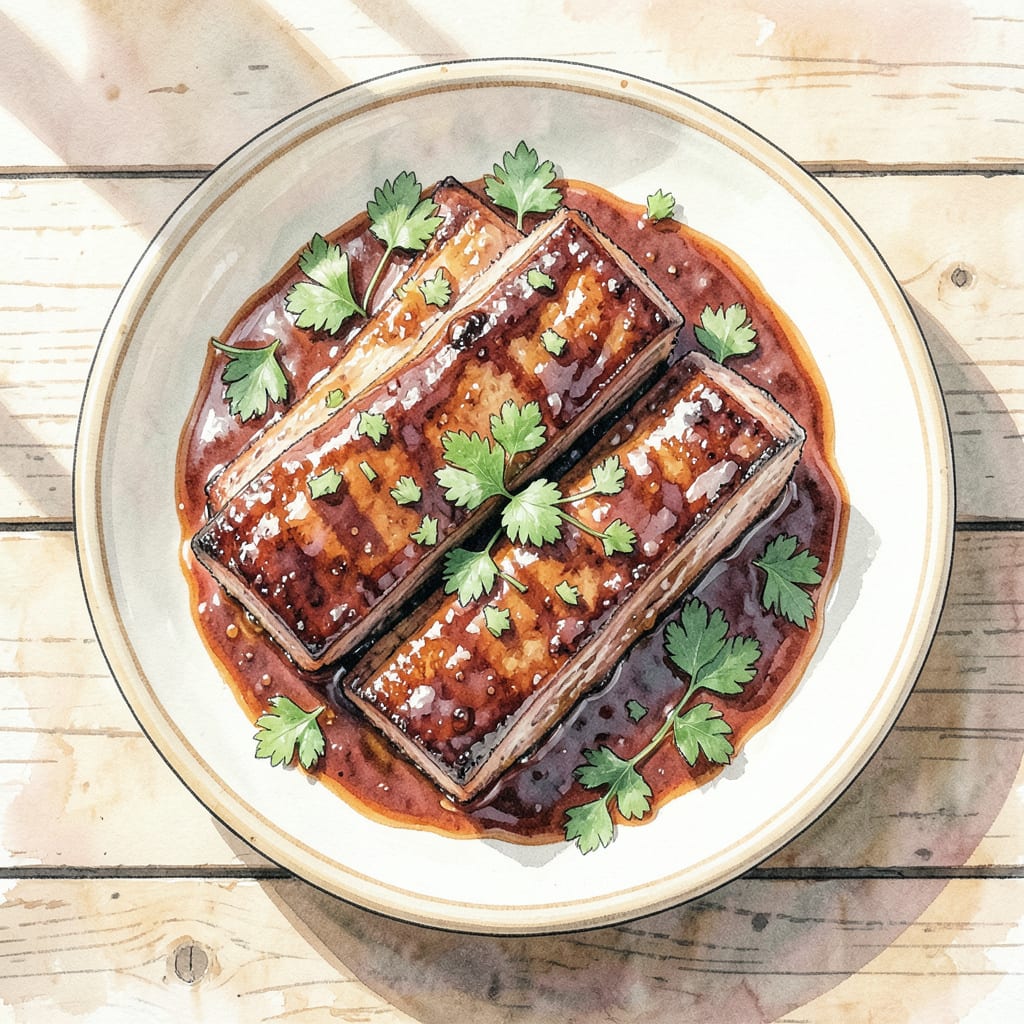 Visual representation of Air Fryer BBQ Ribs Recipe: Fall Off The Bone Tender in Minutes