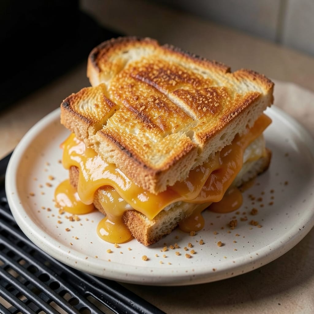 Air Fryer Grilled Cheese Sandwich Recipe: Buttery Crisp With Gooey Centers