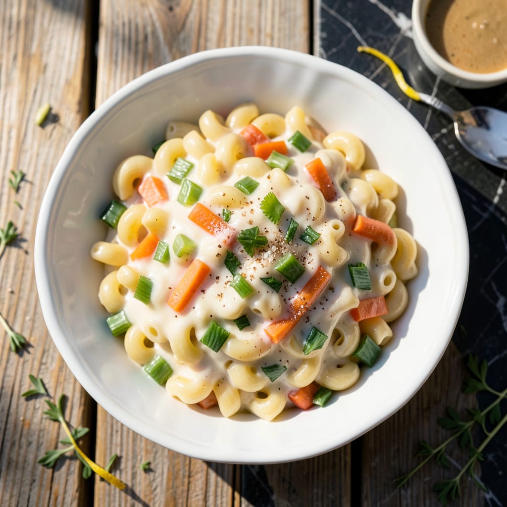 Visual representation of amish macaroni salad walmart recipe