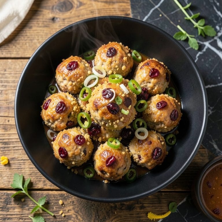 Visual representation of amylu cranberry jalapeno meatballs recipe