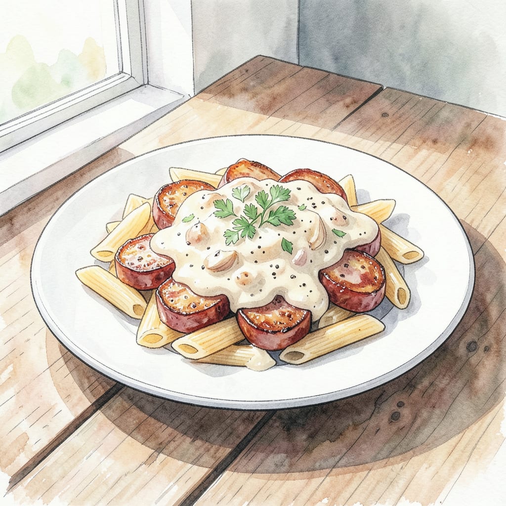 Complete Andouille Pasta Recipe: Spicy Sausage and Creamy Sauce overview image