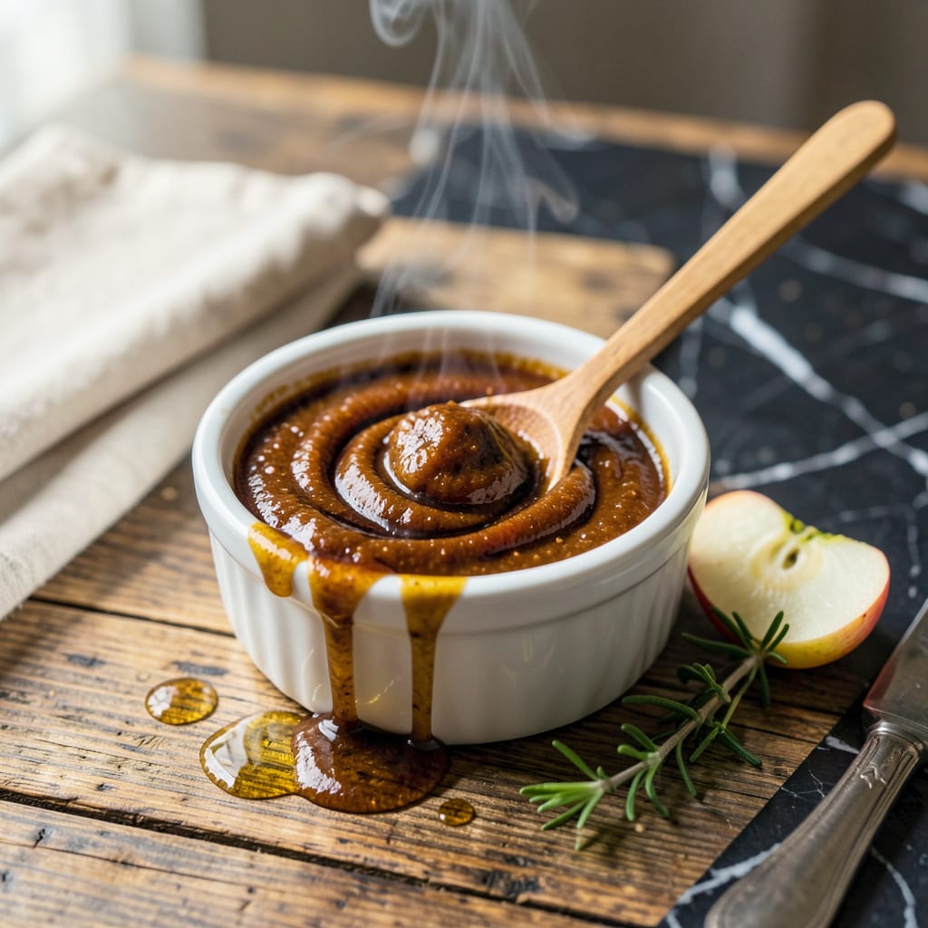 Visual representation of apple cider vinegar bbq sauce recipe