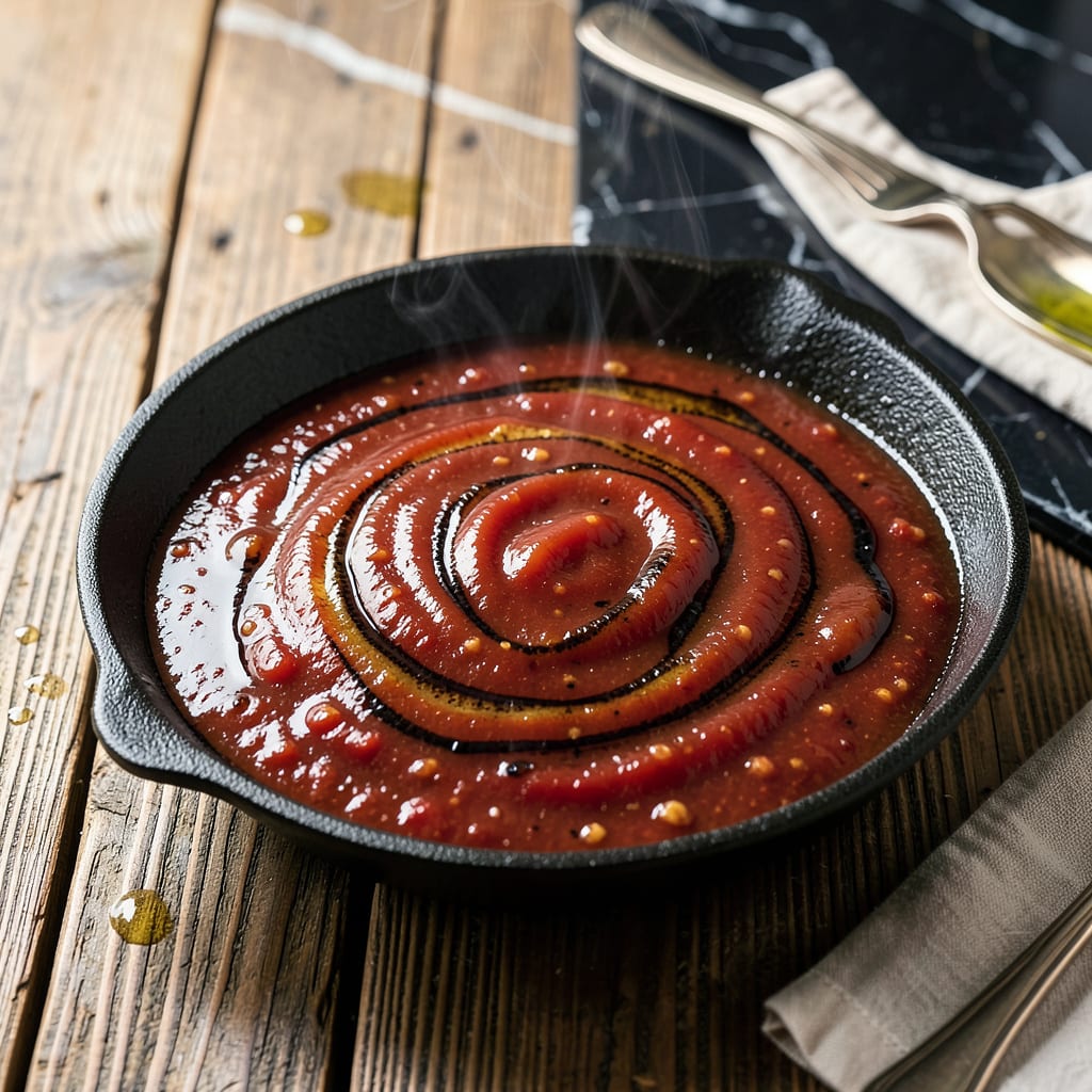 Visual representation of Apple Juice BBQ Sauce Recipe: Fruity Tang with Smoky Depth