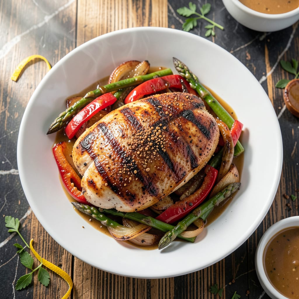 Applebee's Grilled Chicken Recipe: Restaurant Style Mesquite Flavor example with annotations