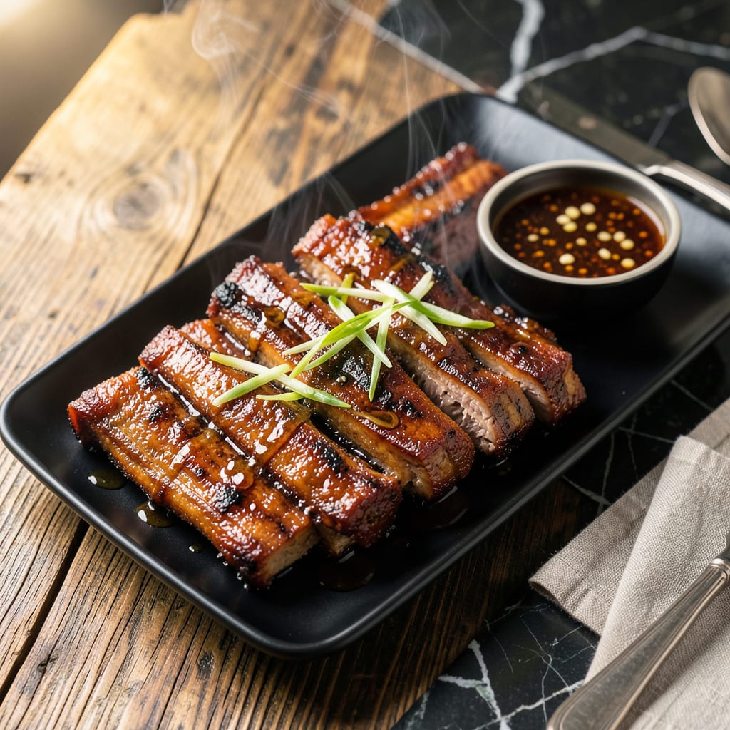 Asian BBQ Sauce Recipe for Ribs: Vinegar Free Sweet and Spicy Glaze example with annotations