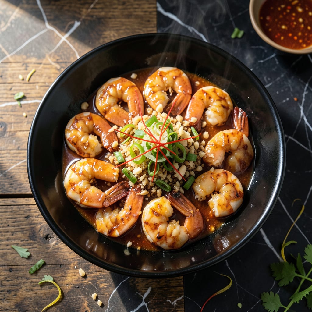 Complete Asian BBQ Shrimp Recipe: Sticky Glaze With Garlic and Chili Heat overview image